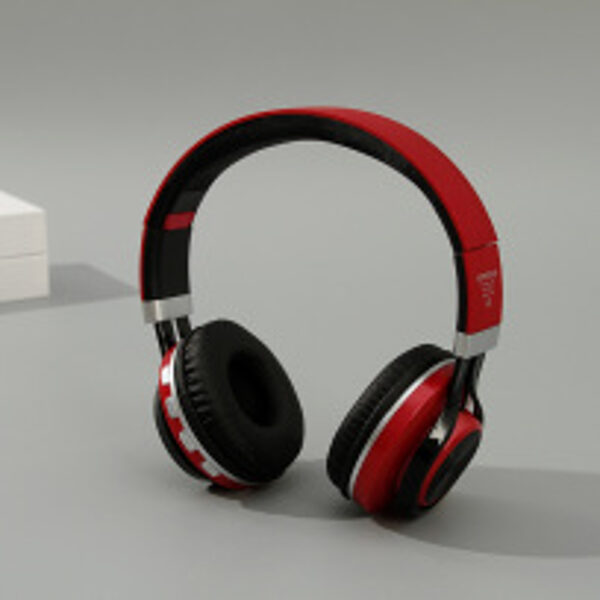 Wireless Headphones-Bluetooth + FM + MP3 (T740) (Red)